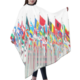 Personality  United Flags, Colored Background Hair Cutting Cape
