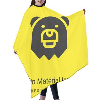 Personality  Bear Minimal Bright Yellow Material Icon Hair Cutting Cape