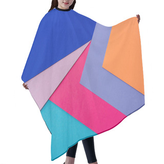 Personality  Abstract Geometric Background With Orange, Pink, Blue And Violet Paper Hair Cutting Cape