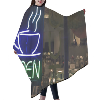 Personality  Open Coffee Shop Hair Cutting Cape