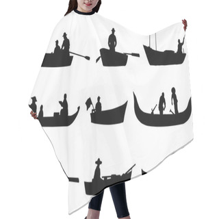 Personality  On Boat Silhouettes Hair Cutting Cape