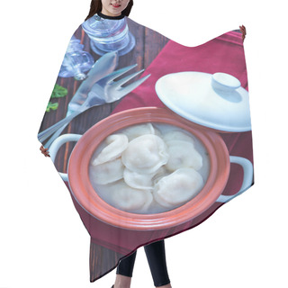 Personality  Pelmeni With Meat In Bowl Hair Cutting Cape