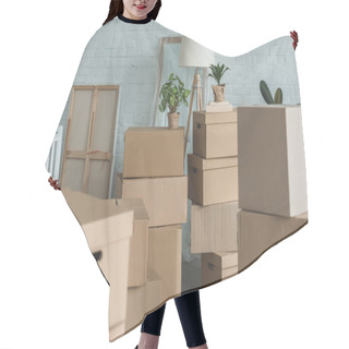 Personality  Cardboard Boxes Hair Cutting Cape