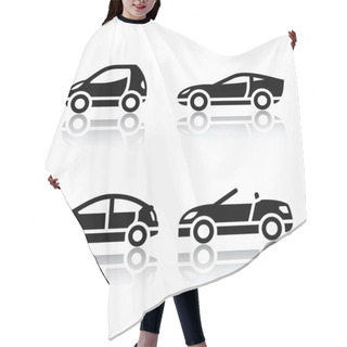 Personality  Set Of Transport Icons - Vehicles Hair Cutting Cape