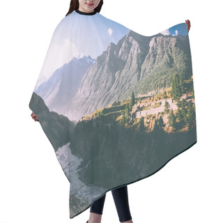 Personality  Beautiful Mountain River In Valley And Majestic Mountains In Indian Himalayas Hair Cutting Cape
