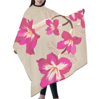 Personality  Floral Pattern , Hand-drawing. Hair Cutting Cape