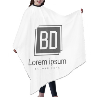 Personality  Initial BD Letter Logo Template Design Hair Cutting Cape
