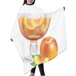 Personality  Peach Jam In A Vase On White Background Hair Cutting Cape