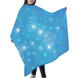 Personality  Vector Abstract Blue Night Sky Stars Background Hair Cutting Cape