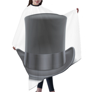Personality  Black Top Hat Hair Cutting Cape