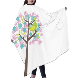 Personality  Cute Tree And Bird Hair Cutting Cape