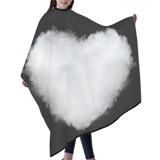 Personality  Heart Shaped Cloud Isolated On Black Hair Cutting Cape