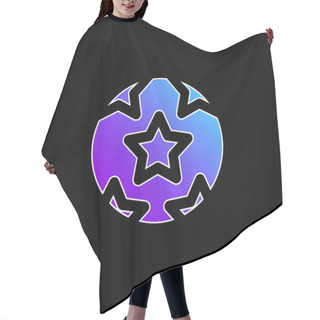 Personality  Ball With Stars Blue Gradient Vector Icon Hair Cutting Cape