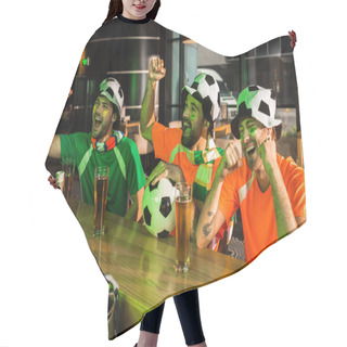 Personality  Football Fans Cheering And Screaming In Bar Hair Cutting Cape