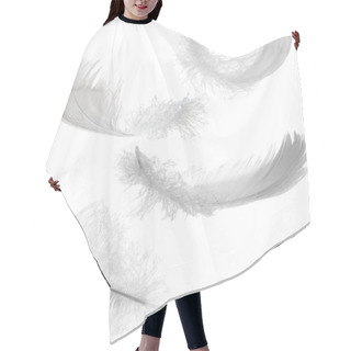 Personality  Four White Feathers Hair Cutting Cape