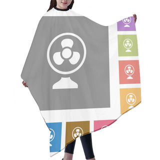 Personality  Table Fan Square Flat Icons Hair Cutting Cape