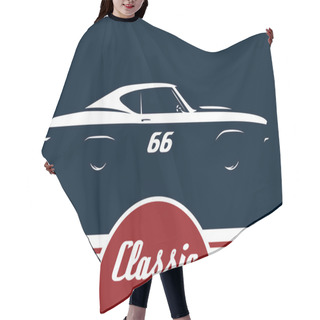Personality  Classic Sports Muscle Car Vehicle Silhouette Hair Cutting Cape