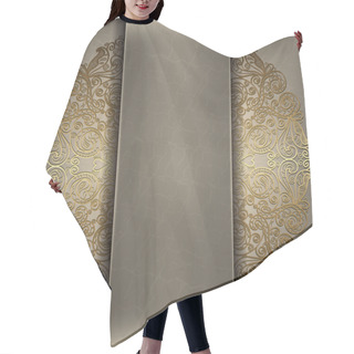 Personality  Golden Background Hair Cutting Cape