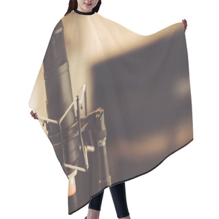 Personality  Tube Microphone In Studio Hair Cutting Cape