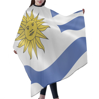 Personality  Uruguay Flag In The Wind Hair Cutting Cape
