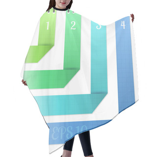 Personality  Origami Banner  Vector Illustration  Hair Cutting Cape