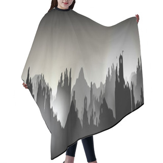 Personality  Destroyed City Panorama, Buildings In Ruin - Vector Illustration Hair Cutting Cape