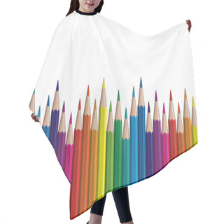 Personality  Seamless Colored Pencils Row Hair Cutting Cape