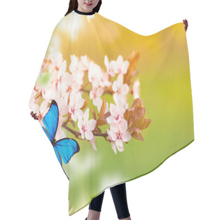 Personality  Spring Blossoms With Butterfly. Hair Cutting Cape