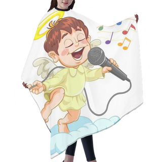 Personality  Angel With Microphone Hair Cutting Cape