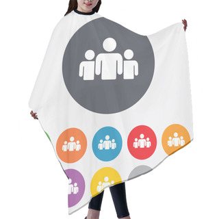 Personality  Group Of People Sign Icon. Share Symbol. Hair Cutting Cape