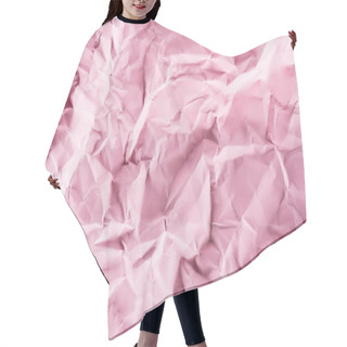 Personality  Close-up Shot Of Crumpled Pink Paper For Background Hair Cutting Cape
