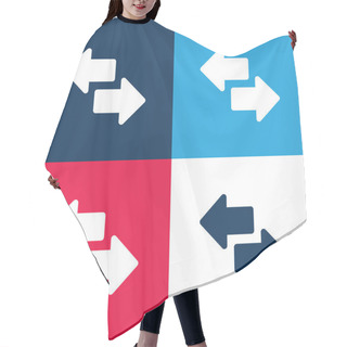 Personality  Arrows Blue And Red Four Color Minimal Icon Set Hair Cutting Cape