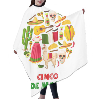 Personality  Mexican Holiday Card Of Cinco De Mayo Fiesta Party Hair Cutting Cape