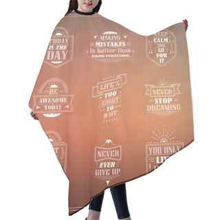 Personality  Motivational And Inspirational Quotes Set  Hair Cutting Cape