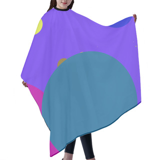 Personality  Circle Geometric Elegant Abstract Background Multicolored Pattern. Hair Cutting Cape