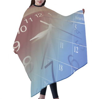 Personality  Clock And Calendar Hair Cutting Cape