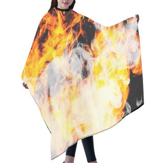 Personality  Fire Flames Background.  Background Of Smoke Vape Hair Cutting Cape