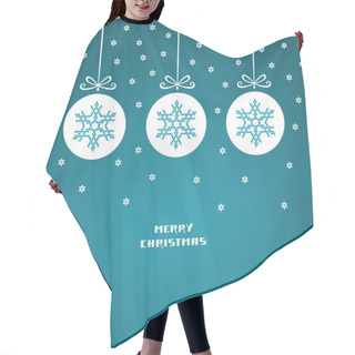 Personality  Christmas Ball With Snowflakes Hair Cutting Cape