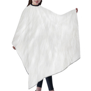 Personality  White Fur Background Hair Cutting Cape