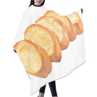 Personality  Homemade Garlic Bread Of French Baguette  Over White Background Hair Cutting Cape