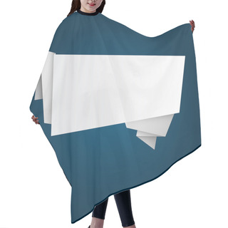 Personality  Abstract Origami Speech Bubble Vector Background Hair Cutting Cape