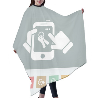 Personality  Smartphone Icon. Key Access. Hair Cutting Cape