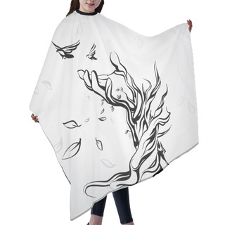 Personality  Tree In  Form Of A Hand Hair Cutting Cape