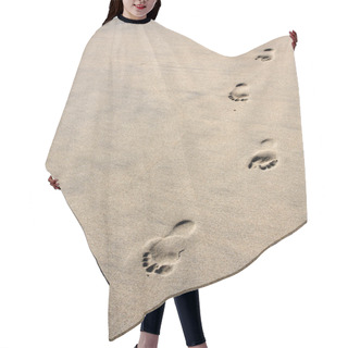 Personality  Footsteps On The Beach Hair Cutting Cape