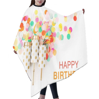 Personality  Push-pop Petards And Colorful Confetti Hair Cutting Cape