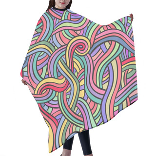 Personality  Curved Lines Pattern Hair Cutting Cape