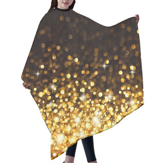 Personality  Golden Christmas Lights Background Hair Cutting Cape