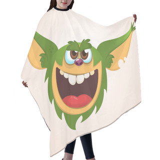Personality  Cartoon Cute Monster. Vector Illustration Hair Cutting Cape