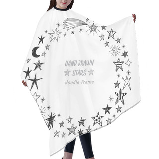 Personality  Hand Drawn Doodle Stars Hair Cutting Cape