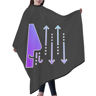 Personality  Breathing Blue Gradient Vector Icon Hair Cutting Cape